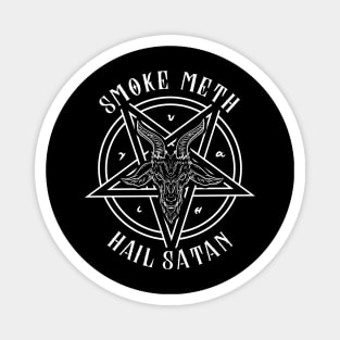 Smoke Meth Hail Satan I Satanic Goat I Baphomet Occult print Magnet